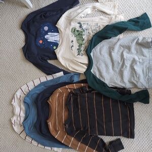 Lot of 5t long sleeve shirts, gap, old navy, cat and jack